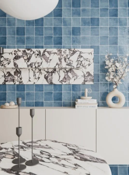 Esmer Residential Glazed Ceramic Wall Tile / Collection: Antigo / Color: Ocean / SKU: F14ANTIOC0505P / Size: 5" x 5" - (Available in more sizes!) / Click on picture above to see enhanced view! 