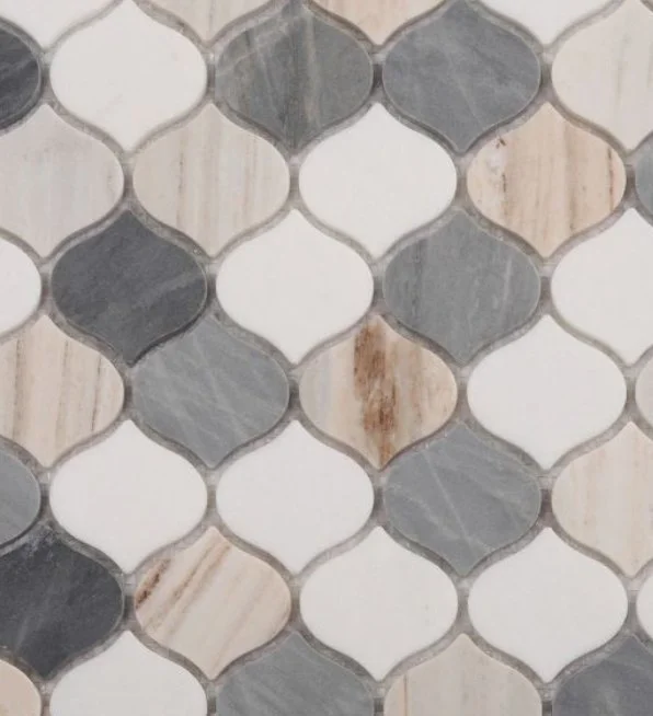 Elysium Residential Mosaic Tile (*ARM 19) / Collection: Water / Color: Drop Beach - SKU: M3378 / Size: "10.75 x 11" - (Only size available!) / Click on picture above to see enhanced view! 