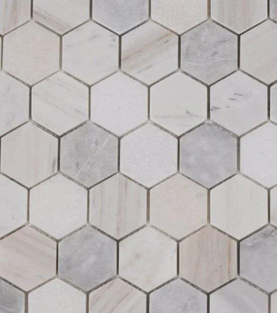 Elysium Residential Mosaic Tile (*ARM 14) / Collection: Hexagon / Color: Coastal 2x2 - SKU: M4776 / Size: "12 x 12" - (Only size available!) / Click on picture above to see enhanced view! 