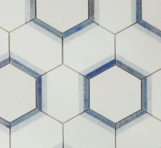 Elysium Residential Mosaic Tile (*ARM 4) / Collection: Hexagon / Color: Royal Sapphire - SKU: M3880 / Size: 12" x 13.75" - (Only size available!) / Click on picture above to see enhanced view! 
