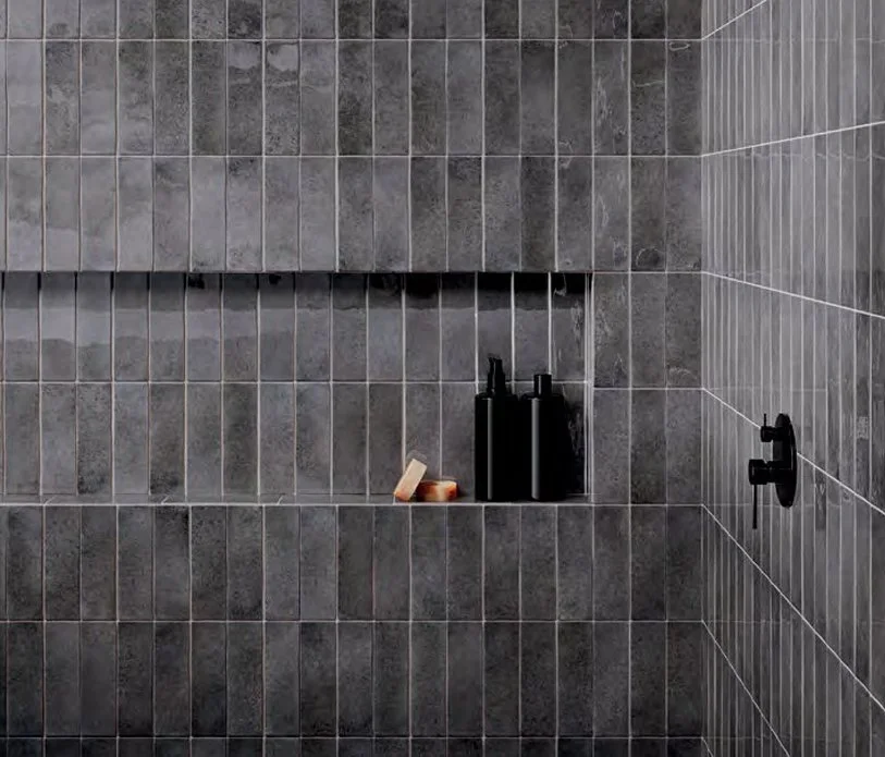Bolick Dist. Armada Residential Porcelain Wall Tile / Collection: HIGHLAND LAKE / Color: Carbon / Size: 3" x 10" - (Available in more sizes!) / No link available to see enhanced view! 