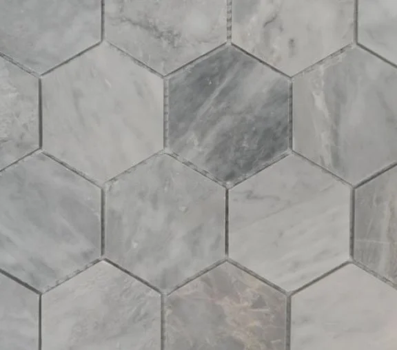 Elysium Residential Mosaic Tile (*ARM 8) / Collection: Hexagon / Color: Italian Grey Honed 3x3 - SKU: M4851 / Size: 10.25" x 11.75" - (Only size available!) / Click on picture above to see enhanced view!