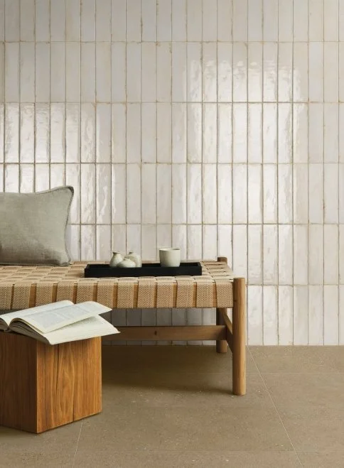 Viking Dist. Florida Tile Residential Porcelain Wall Tile / Collection: Storied / Color: Sheep's Wool Glossy - SKU:  FTISTE20G2.5x10 / Size: 2.5" x 10" - (Available in more sizes!) / Click on picture above to see enhanced view! 