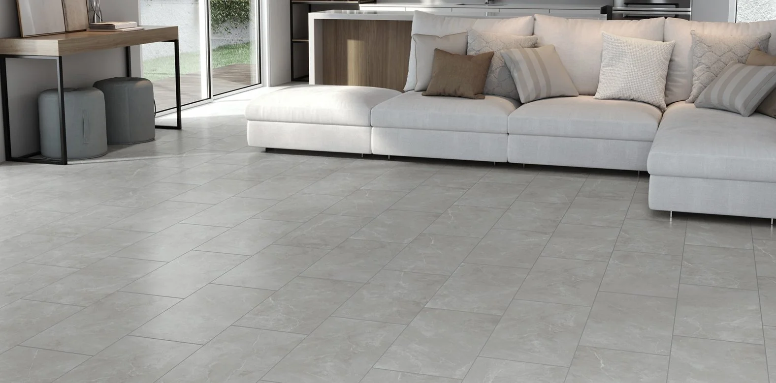 Bolick Dist. Elaine Residential Porcelain Floor Tile / Collection: KEYSTONE / Color: Gray (Satin) - SKU: EL-KYIIRCT1224MTJI / Size: 12" x 24" - (Available in more sizes!) / No link available to see enhanced view! 
