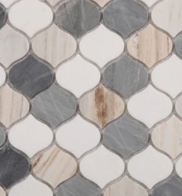Elysium Residential Mosaic Tile (*ARM 19) / Collection: Water / Color: Drop Beach - SKU: M3378 / Size: "10.75 x 11" - (Only size available!) / Click on picture above to see enhanced view! 