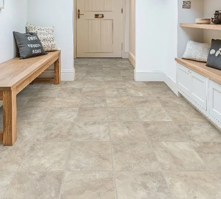 Mohawk Versa Tech Essentials Luxury Sheet Vinyl (Linoleum) / Collection: Fieldcrest / Color: Cool Sands 592 / (Available in 12' Foot Rolls) / (Available in 11 other colors!) / Click on picture above to see additional colors! 
