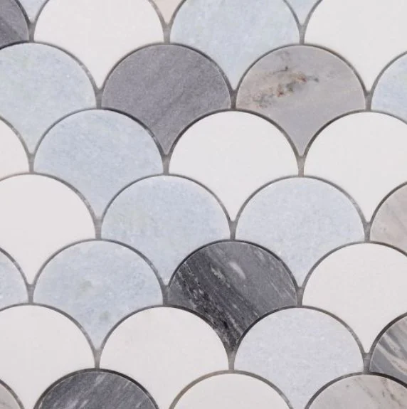 Elysium Residential Mosaic Tile (*ARM 18) / Collection: Dragon / Color: Scale Deep Ocean - SKU: M3806 / Size: "12 x 12" - (Only size available!) / Click on picture above to see enhanced view! 