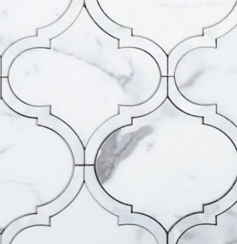 Elysium Residential Mosaic Tile (*ARM 36) / Collection: Alice / Color: Pearl Calacatta White - SKU: M3502 / Size: "11.50 x 12" - (Only size available!) / Click on picture above to see enhanced view!