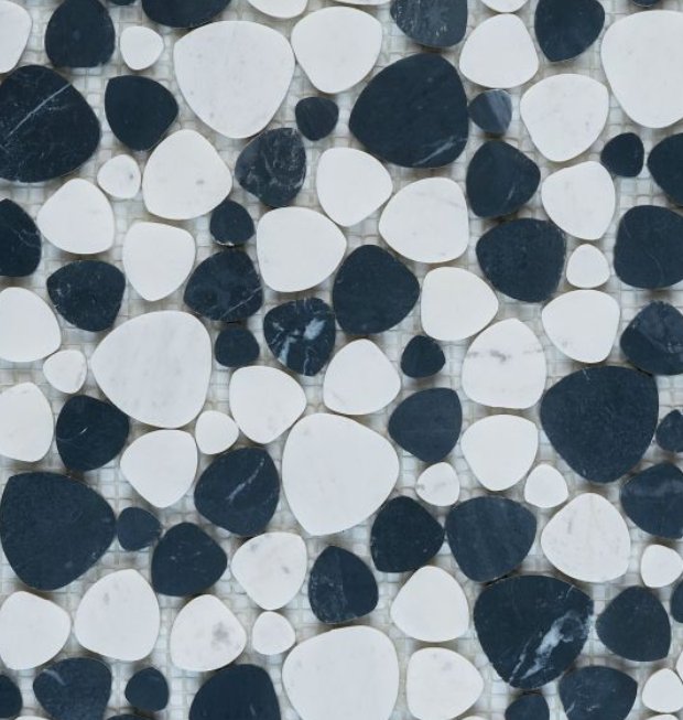 Elysium Residential Mosaic Tile (*ARM 6) / Collection: Aphrodite / Color: Panda Honed - SKU: M4768 / Size: 12" x 12" - (Only size available!) / Click on picture above to see enhanced view! 