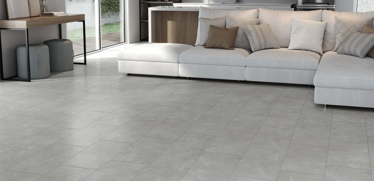Bolick Dist. Elaine Residential Porcelain Floor Tile / Collection: KEYSTONE / Color: Grey (Satin) - SKU: N/A / Size: 12" x 12" - (Available in more sizes!) / Click on picture above to see enhanced view!