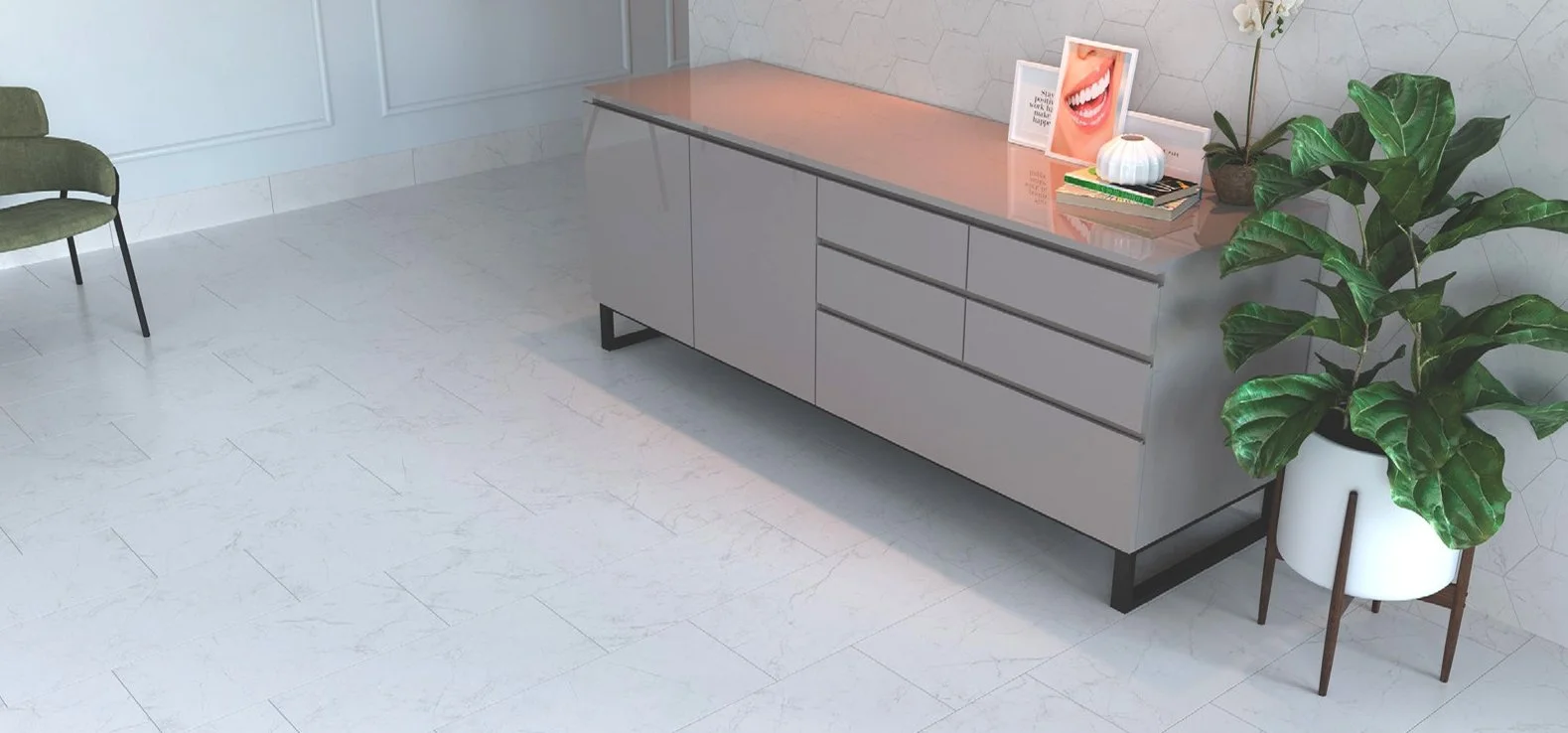 Bolick Dist. Elaine Residential Porcelain Floor Tile / Collection: KEYSTONE / Color: White (Satin) - SKU: N/A / Size: 12" x 12" - (Available in more sizes!) / Click on picture above to see enhanced view!