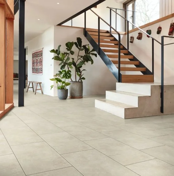 Karndean Residential Luxury Vinyl Tile / Collection: Art Select / Color: Pavimento Crema / (Available in glue down only!) / Click on picture above to see enhanced view!