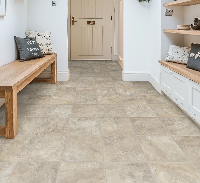 Mohawk Versa Tech Plus Luxury Sheet Vinyl (Linoleum) / Collection: Wynn Point / Color: Cool Sands 592 / (Available in 12' Foot Rolls) / (Available in 13 other colors!) / Click on picture above to see additional colors!