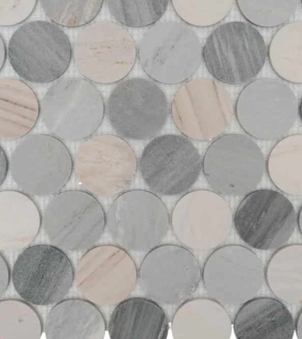Elysium Residential Mosaic Tile (*ARM 32) / Collection: Penny / Color: Large Blue - SKU: M4618 / Size: "11.75 x 12" - (Only size available!) / Click on picture above to see enhanced view!