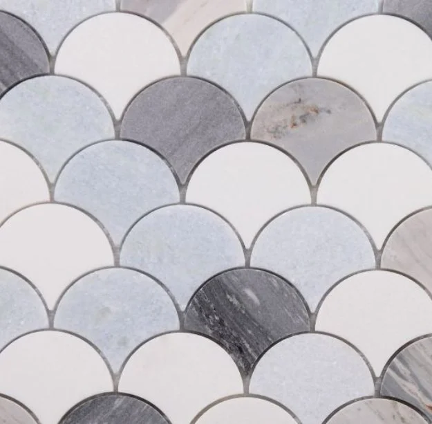 Elysium Residential Mosaic Tile (*ARM 18) / Collection: Dragon / Color: Scale Deep Ocean - SKU: M3806 / Size: "12 x 12" - (Only size available!) / Click on picture above to see enhanced view! 