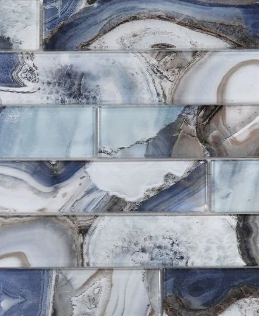 Elysium Residential Mosaic Tile (*ARM 34) / Collection: Casale / Color: Shell Blue - SKU: MO1042 / Size: "11.75 x 11.75" - (Only size available!) / Click on picture above to see enhanced view!