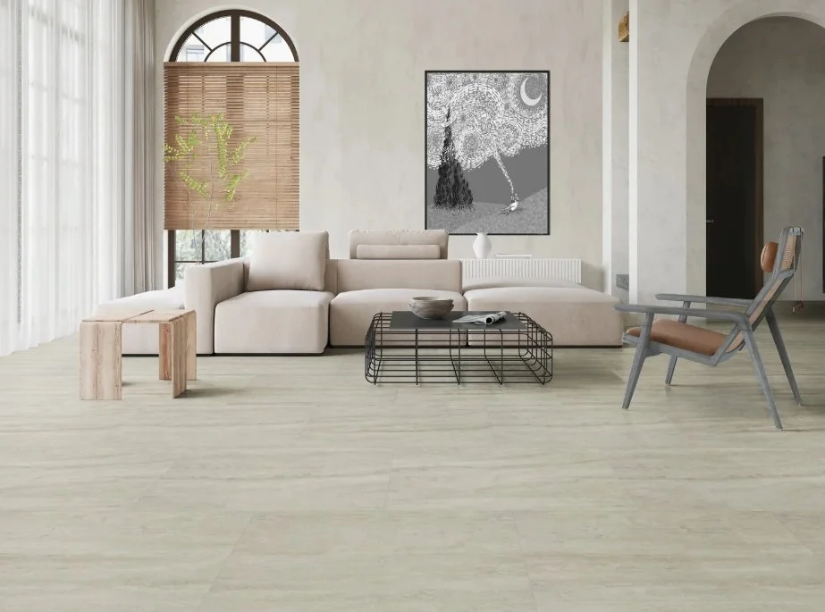 Brandon Co. Diamond Living Residential Luxury Vinyl Plank / Collection: Market Place XL Tile / Color: Travertine / (Available in click together!) Click on picture above to see an enhanced view!