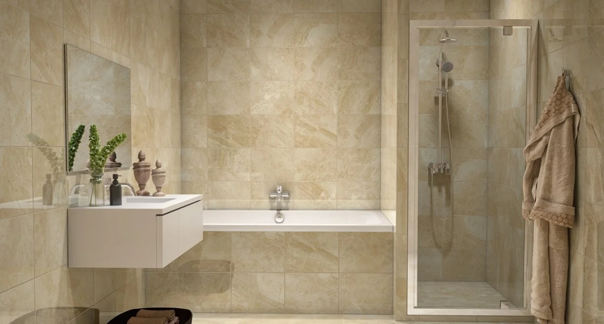 Viking Dist. Florida Tile Residential Porcelain Floor & Wall Tiles / Collection:  Bakersfield / Color: Wicker - SKU: FTI8923312x24 / Size: 12" x 24" - (More sizes available!) / Click picture above to see enhanced view! 