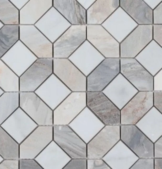 Elysium Residential Mosaic Tile (*ARM 24) / Collection: Eclipse / Color: Sky - SKU: M718 / Size: "12.25 x 12.25" - (Only size available!) / Click on picture above to see enhanced view!