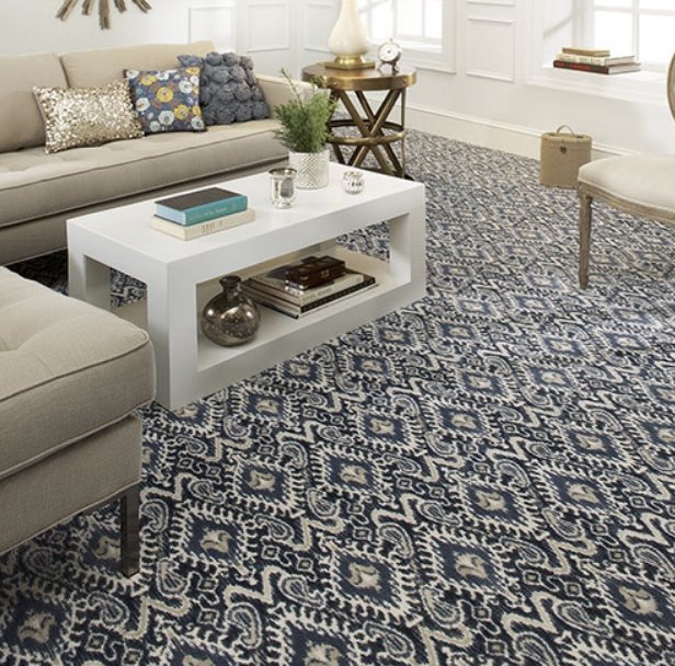 Milliken Callaway Designs Residential Carpet / Collection: Trillium / Color: Indigo / (Also available in 5 other colors!) / Please see display inside showroom for additional colors!