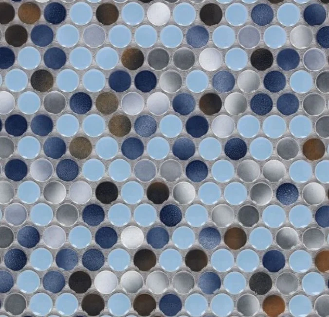 Elysium Residential Mosaic Tile (Can also be used in pools!) (*ARM 41) / Collection: Penny / Color: Round Beach - SKU: M3748 / Size: "11.50 x 12.25" - (Only size available!) / Click on picture above to see enhanced view!
