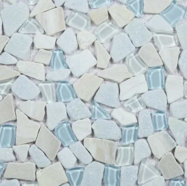 Elysium Residential Mosaic Tile (*ARM 26) / Collection: Pebble / Color: Marina - SKU: M4423 / Size: "12 x 12" - (Only size available!) / Click on picture above to see enhanced view! 