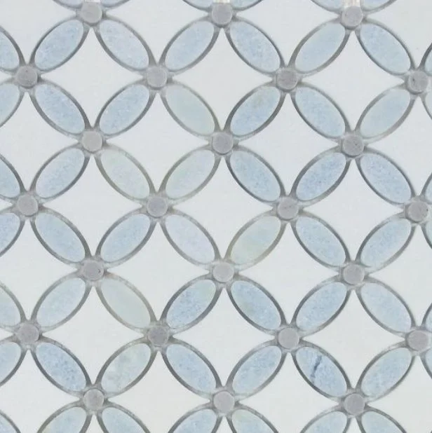 Elysium Residential Mosaic Tile (*ARM 9) / Collection: Lavender / Color: Crystal Ocean - SKU: M4093 / Size: 11.75" x 11.75" - (Only size available!) / Click on picture above to see enhanced view!