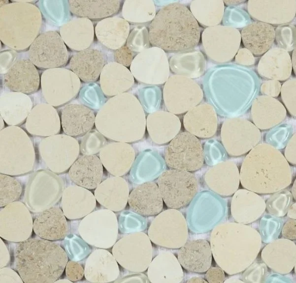 Elysium Residential Mosaic Tile (*ARM 21) / Collection: Peach / Color: Blue Roma - SKU: M4632 / Size: "12 x 12" - (Only size available!) / Click on picture above to see enhanced view!