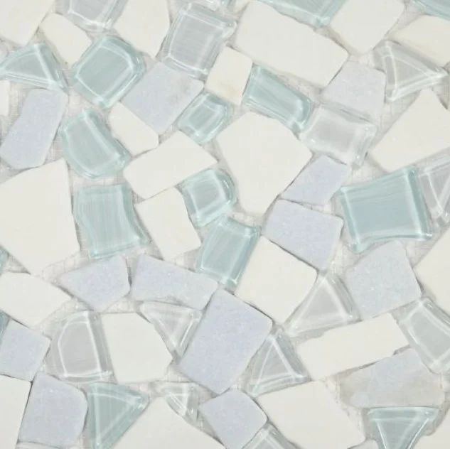 Elysium Residential Mosaic Tile (*ARM 26) / Collection: Pebble / Color: Sky - SKU: M3929 / Size: "12 x 12" - (Only size available!) / Click on picture above to see enhanced view! 