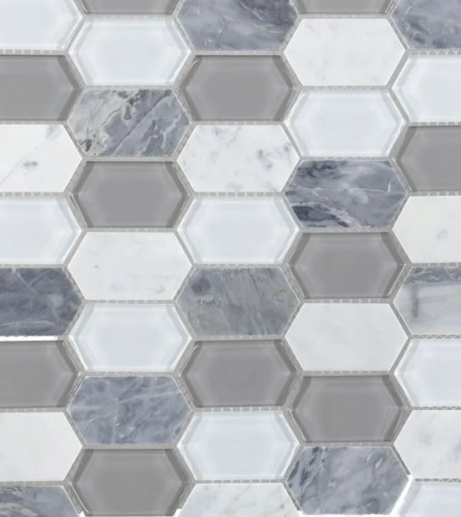 Elysium Residential Mosaic Tile (*ARM 10) / Collection: Montage / Color: Grey - SKU: M840 / Size: 12.50" x 13.25" - (Only size available!) / Click on picture above to see enhanced view!