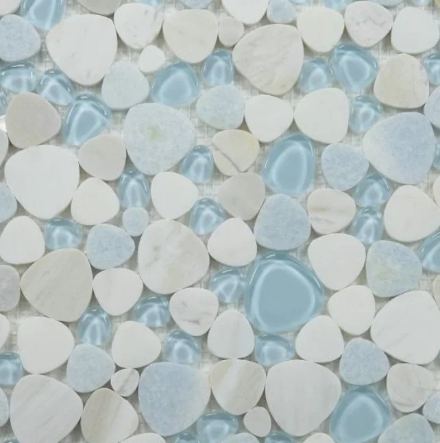Elysium Residential Mosaic Tile (*ARM 21) / Collection: Peach / Color: Sky - SKU: M4424 / Size: "12 x 12" - (Only size available!) / Click on picture above to see enhanced view!