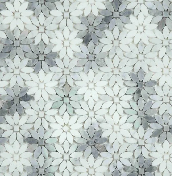 Elysium Residential Mosaic Tile (*ARM 42) / Collection: Daisy / Color: Wild Grey - SKU: MO1123 / Size: "12.50 x 13" - (Only size available!) / Click on picture above to see enhanced view!