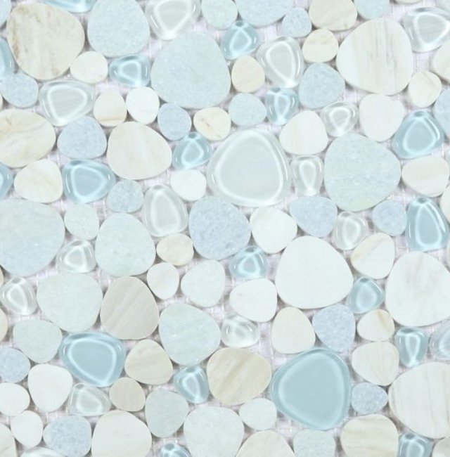 Elysium Residential Mosaic Tile (*ARM 21) / Collection: Peach / Color: Blue - SKU: M3925 / Size: "12 x 12" - (Only size available!) / Click on picture above to see enhanced view!
