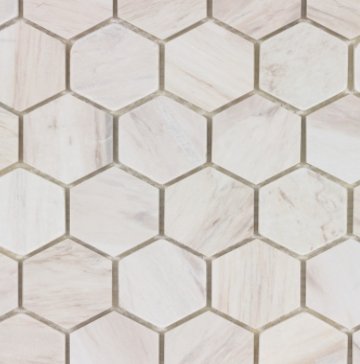 Viking Dist. Anthology Residential Mosaic Wall Tiles / Collection: The Finish Line / Color: Hive Pale Biege - SKU: ANTHFLHB / Size: "12 x 12" - (Only size available!) / No link available to see enhanced view!