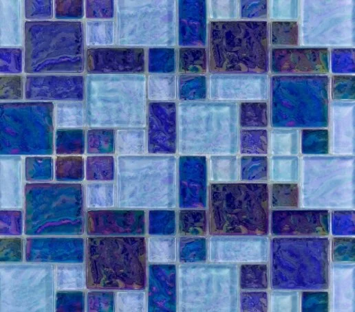 Viking Dist. Anthology Residential Mosaic Wall Tiles / (Can also be used in pools!) / Collection: Splash / Color: Deep Blue Seas - SKU: ANTHSPDB / Size: "11.75 x 11.75" - (Only size available!) / No link available to see enhanced view!