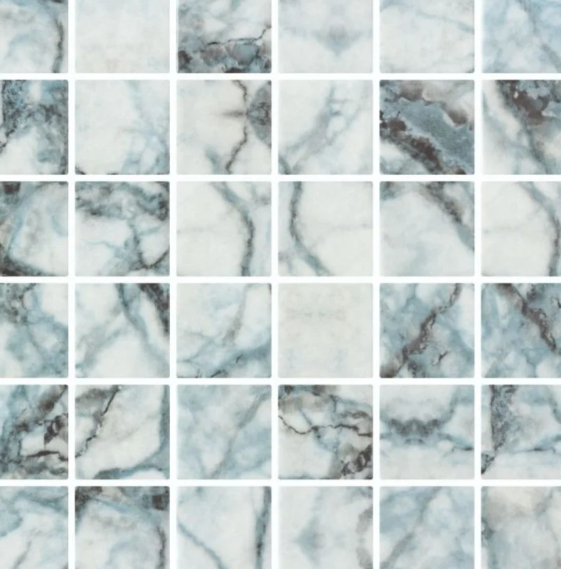 Elysium Residential Mosaic Tile (Can also be used in pools!) (*ARM 48) / Collection: Vanguard / Color: Penta Azul - SKU: M4162 / Size: "12.25 x 12.25" - (Only size available!) / Click on picture above to see enhanced view!