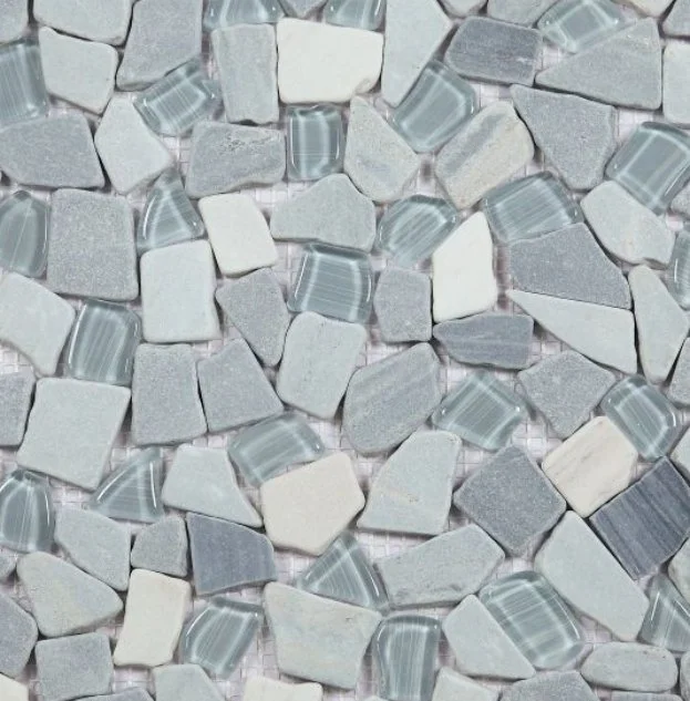 Elysium Residential Mosaic Tile (*ARM 26) / Collection: Pebble / Color: Blue - SKU: M3630 / Size: "12 x 12" - (Only size available!) / Click on picture above to see enhanced view! 