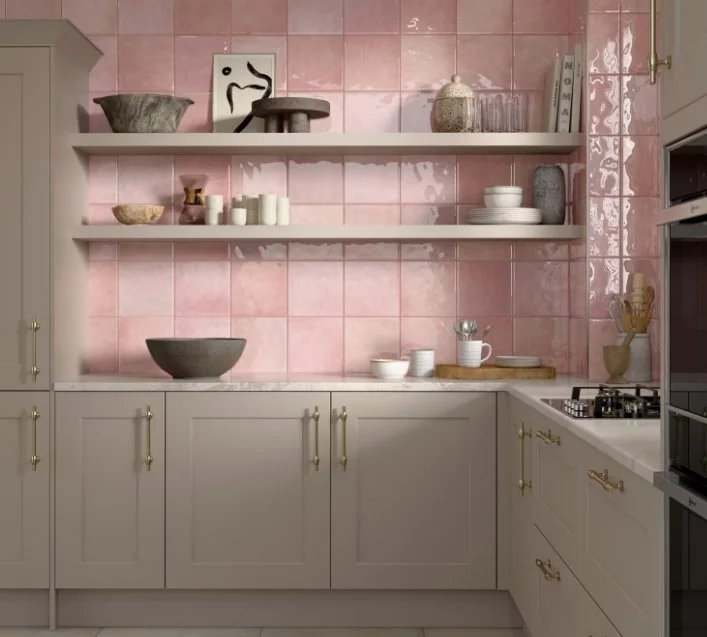 Esmer Residential Glazed Ceramic Wall Tile / Collection: Passion / Color: Rosa / SKU:  W32PASSRO0909 / Size: 9" x 9" - (Available in more sizes!) / Click on picture above to see enhanced view! 