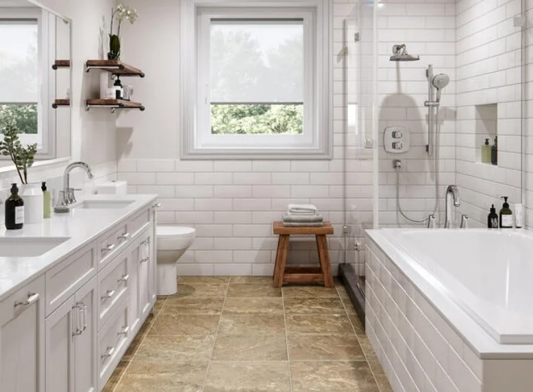 BeauFlor Luxury Sheet Vinyl (Linoleum) / Collection: Metro + / Color: Mainstream Oyster 639M / (Available in 12' Foot Rolls) / (Available in 6 other colors!) / Click on picture above to see additional colors! 