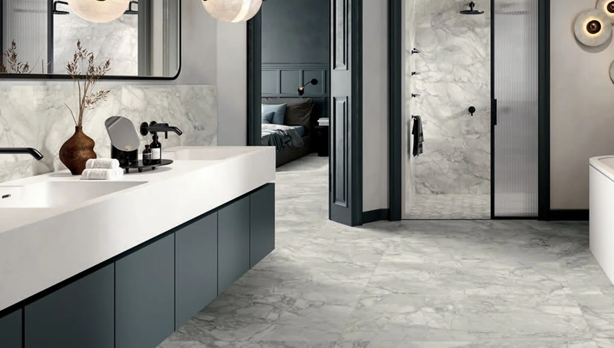 Bolick Dist. Del Conca Residential Porcelain Tile / Collection: Nature / Color: Calacatta Vagli -SKU: NA25 / Size: 24" x 48" - (Available in more sizes!) / No link available to see enhanced view! 