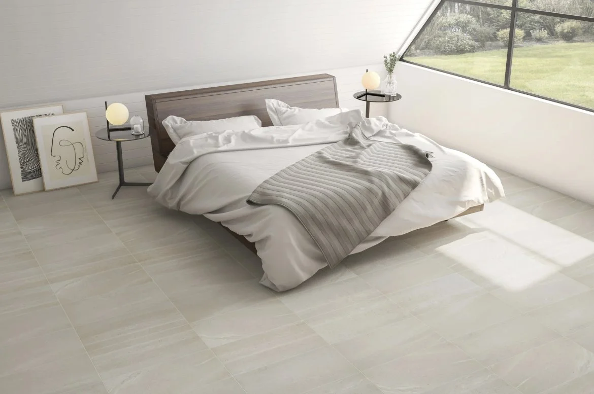 Brandon Co. Portobello America Residential Porcelain Floor Tile / Collection: Adrock / Color: Latte / Size: 12" x 24" - (Available in more sizes!) / Click on picture above to see enhanced view! 