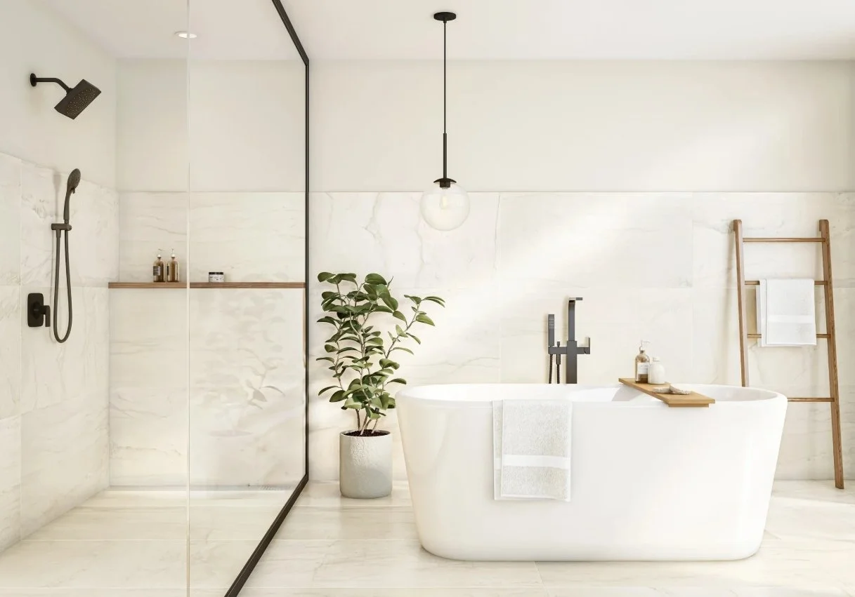 Bolick Dist. Armada Residential Porcelain Tile / Collection: Quartzite / Color: Mont Blanc Polished -SKU: AM-900838E / Size: 12" x 24" - (Available in more sizes!) / No link available to see enhanced view! 