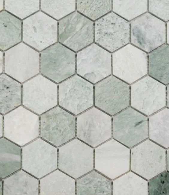 Elysium Residential Mosaic Tile (*ARM 4) / Collection: Hexagon / Color: Green 2x2 - SKU: M3760 / SKU: MO1091 (For 3x3's) / Size: 11.75" x 12" - (Only 1 other size available - (3x3) 10.25 x 11.75!) / Click on picture above to see enhanced view! 
