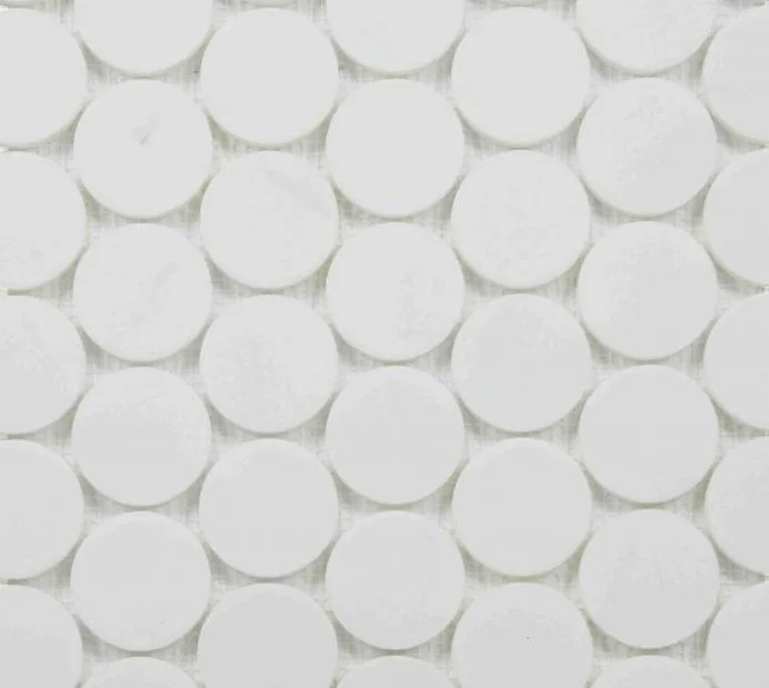Elysium Residential Mosaic Tile (*ARM 32) / Collection: Penny / Color: Marble Large Dolomite Honed 2x2- SKU: M4443 / Size: "11.75 x 12" - (Only size available!) / Click on picture above to see enhanced view!