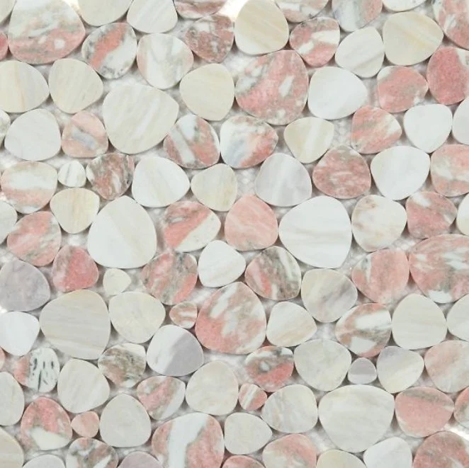 Elysium Residential Mosaic Tile (*ARM 6) / Collection: Aphrodite / Color: Soft Rose - SKU: M4614 / Size: 12" x 12" - (Only size available!) / Click on picture above to see enhanced view! 