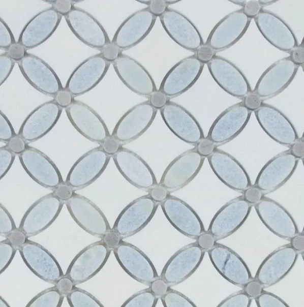 Elysium Residential Mosaic Tile (*ARM 9) / Collection: Lavender / Color: Crystal Ocean - SKU: M4093 / Size: 11.75" x 11.75" - (Only size available!) / Click on picture above to see enhanced view!