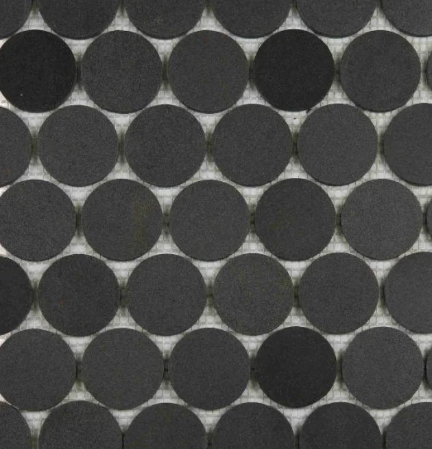 Elysium Residential Mosaic Tile (*ARM 32) / Collection: Penny / Color: Marble Large Basalt Honed 2x2- SKU: M4446 / Size: "11.75 x 12" - (Only size available!) / Click on picture above to see enhanced view!