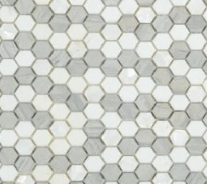 Viking Dist. Anthology Residential Mosaic Wall Tiles / Collection: D-Lux Pearl / Color: Hexette Pearl Mix - SKU: ANTHDLPHPM / Size: "12 x 12" - (Only size available!) / No link available to see enhanced view!