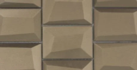 Viking Dist. Anthology Residential Mosaic Wall Tiles / Collection: Monet Magic / Color: Champagne Blocks - SKU: ANTHMMGBL / Size: "9 x 12" - (Also available in brick & hexagon shapes!) / No link available to see enhanced view!