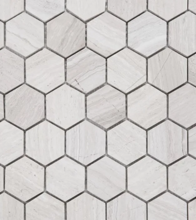 Elysium Residential Mosaic Tile (*ARM 5) / Collection: Hexagon / Color: Hexagon Grey - SKU: M372 / Size: 12" x 12" - (Only size available!) / Click on picture above to see enhanced view! 